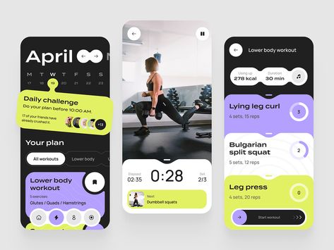 Login Web Animation by Olena Kychun 🇺🇦 for Qubstudio: UX/UI & Branding Agency on Dribbble Fitness Apps Design, Ui Ux Portfolio, Fitness Tracking App, Gym App, Track Workouts, Ux Portfolio, Digital Product Design, Mobile Application Design, App Concept