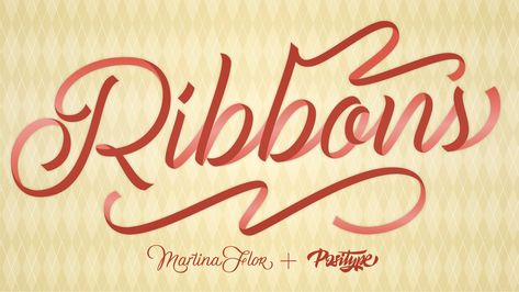 Ribbons Type - Studio Martina Flor Best Calligraphy Fonts, Ribbon Font, Font Bubble, Free Calligraphy Fonts, Ribbon Logo, Typographic Logo Design, Type Inspiration, Font Packs, Holiday Ribbon