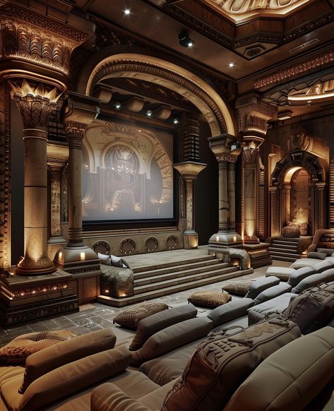 Practical Home Decor, Mansion Rooms, Home Theater Room Design, Theater Room Design, Design Hacks, Home Cinema Room, Dream Mansion, At Home Movie Theater, Dream Life House