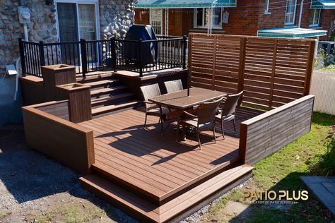 Patio Plus | Multi-Level Deck & patio | page 2 Pergola Shade Diy, Small Backyard Decks, Outdoor Interior Design, Multi Level Deck, Patio Plans, Patio Pavers Design, Patio Steps, Patio Deck Designs, Deck Designs Backyard