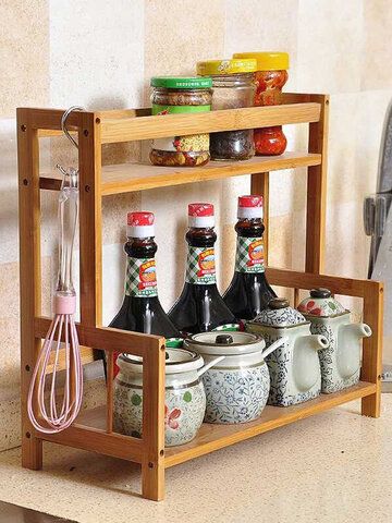 Bamboo Wood Wall, Storage For Kitchen, Herb Jar, Seasoning Rack, Wall Mounted Storage, Small Kitchen Decor, Wooden Kitchen, Kitchen Rack, Indian Style