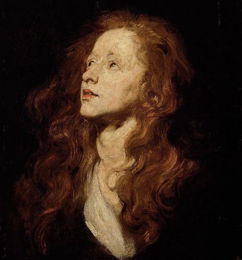 Anthony van Dyck, Head of a Young Woman, c.1620 Holy Orders, Kunsthistorisches Museum Wien, Anthony Van Dyck, Master Paintings, Baroque Painting, Baroque Art, Mary Magdalene, Johannes Vermeer, Dutch Painters