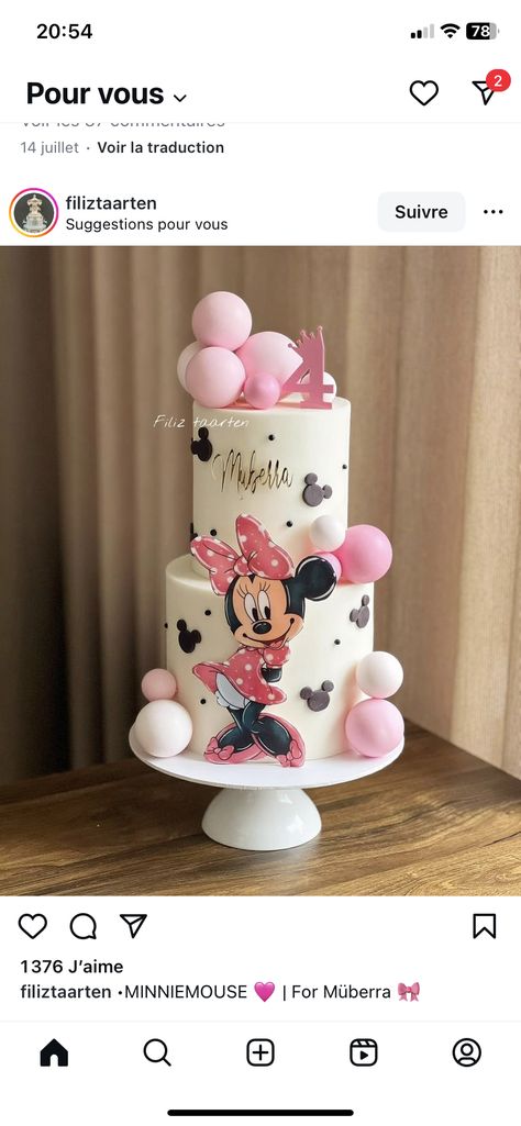 Minnie Theme Cake, Theme Cake, Layer Cake, Themed Cakes, Cake, Quick Saves