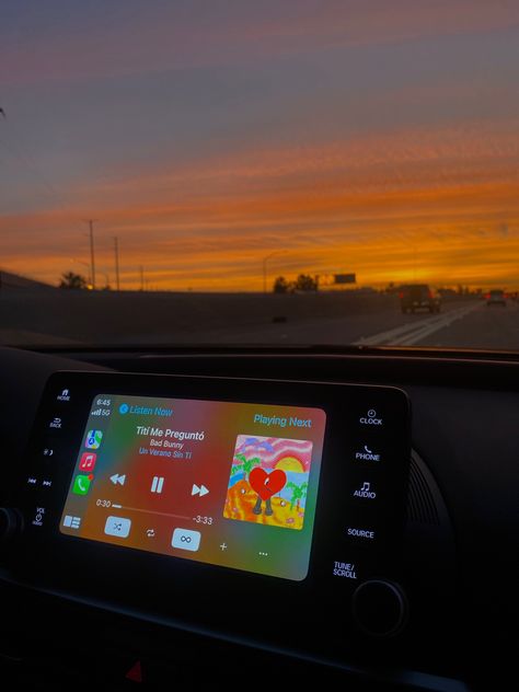 Morning Routine Bad Bunny Sunrise Sunset Music Concert Summer Winter Driving Music Aesthetic, Summer Drives Aesthetic, Morning Drive Aesthetic, Driving Sunset Aesthetic, Sunset Drive Aesthetic, Romantasizing Life, Pink Spotify, Sunrise Drive, Drive Aesthetic