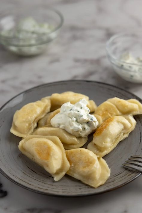 Pierogi Fillings: 11 Pierogi Fillings You Must Try - Definitely Not a Chef Sourdough Pierogi, Dill Perogies, Pierogi Filling Recipes, Polish Pierogi Dough Recipe, Pierogi Fillings, Potato And Cheese Pierogi, Ukrainian Perogies Recipe, Cheese Pierogi Recipe, Pierogi Filling