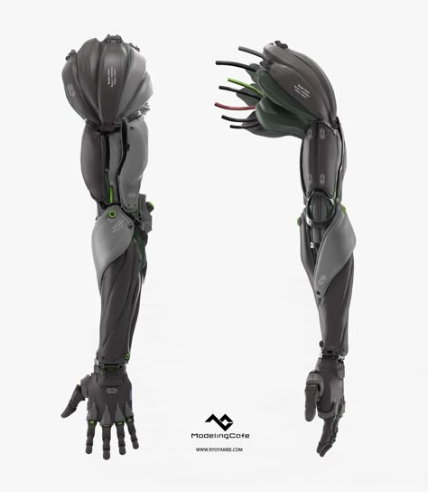 Prosthetic arm concept, Ryo Yambe on ArtStation at https://www.artstation.com/artwork/rOE1G Armadura Cosplay, Mech Suit, Arte Robot, Arte Cyberpunk, Cyberpunk Character, A Robot, Robot Design, Robots Concept, Ex Machina