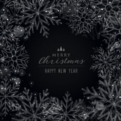 Christmas Bg, Snowflakes Background, Merry Christmas Black, Bedroom Shades, Snowflake Background, Black Theme, Christmas Banner, Background Christmas, Christmas Ad