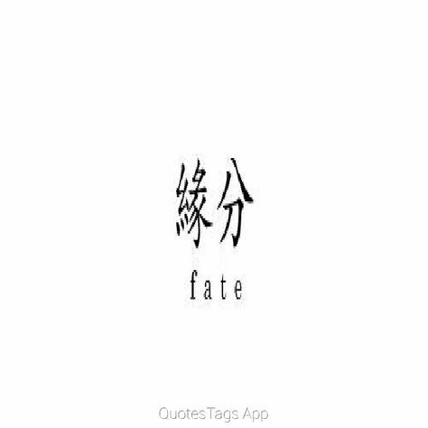 Fate Amazing Tattoos, Chinese Symbols, Cool Tattoos, Tattoos, Quotes