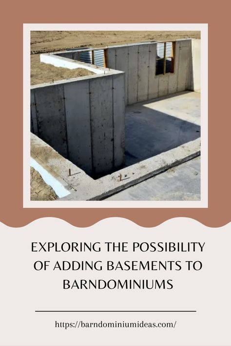 As for basements, it is possible for a barndominium to have one. The construction of a basement will depend on several factors, such as the location, soil type, and foundation of the barndominium. In some cases, it may be necessary to reinforce the foundation to support the weight of the basement walls and the home above it. Additionally, building codes and regulations in your area may also affect the construction of a basement. Barndominium Basement Ideas, How To Build A Barndominium Cheap, Barndominium Ideas With Basement, Barndominium Basement, Barndominium With Basement Floor Plans, Barndominium With Walkout Basement, Barndominium Must Haves, Barndominium Ceiling Ideas, Barndominium Floor Plans With Basement