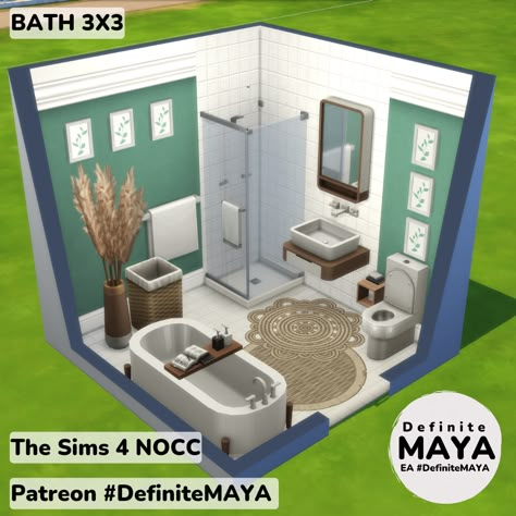 Sims 4 Basegame Bathroom, Base Game Bedroom Sims 4, Sims 4 Bedroom Ideas No Cc Base Game, Sims Base Game Bathroom, Sims 4 Bathroom Base Game, Sims 4 Bathroom Ideas Base Game, Sims 4 Base Game Bathroom, Sims Bathroom Ideas, Sims 4 Bathroom Ideas No Cc