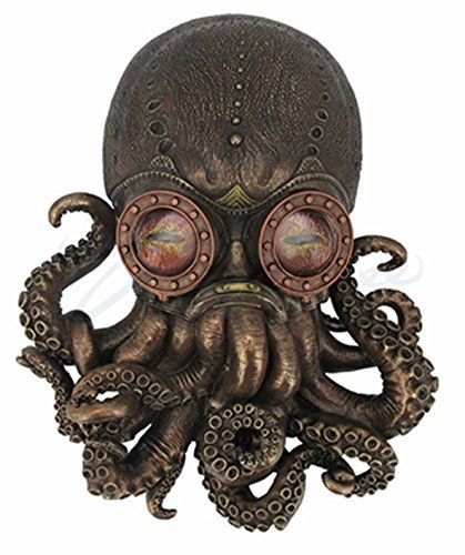 Steampunk Bed, Bone Dust, Steampunk Bedroom, Steampunk Kunst, Steampunk Wall Art, Steampunk Octopus, Steampunk Wall, Steampunk Crafts, Octopus Art