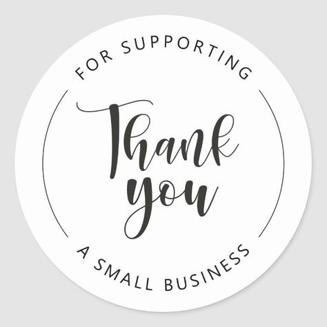 Thank you for supporting a small business! Show your appreciation with this classic round sticker. #smallbusiness #supportsmallbusiness . #Logo_Thank_You_Design #Small_Business_Logo_Design #Thank_You_Typography #Typography_Sticker Logo Thank You Design, Thank You Typography, Small Business Logo Design, Custom Hard Hats, Typography Sticker, Business Elegant, Logo Online Shop, Candle Logo, Small Business Signs