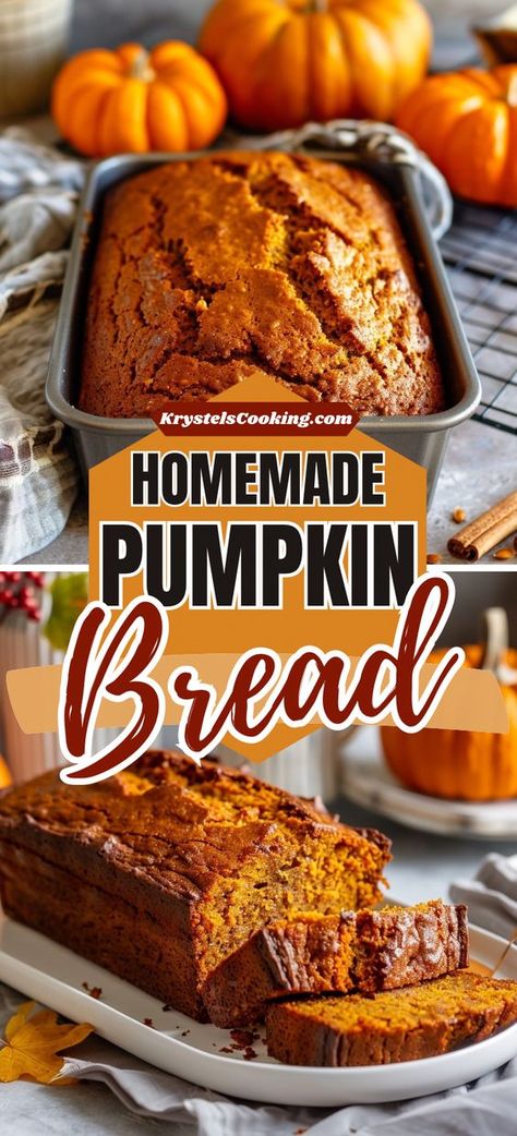 Moist Pumpkin Bread Recipe: Looking for the best pumpkin bread? This recipe is easy to follow and results in the most moist and flavorful bread you’ve ever tasted! Easy Homemade Pumpkin Bread, Spicy Pumpkin Bread Recipe, Pumpkin Bread Homemade, Craisin Pumpkin Bread, Pumpkin Bread Dutch Oven, The Best Pumpkin Bread Recipe, Pumpkin Bread With Raisins And Pecans, Pumpkin Loaf Bread Recipe, Pumpkin Bread Recipe With Real Pumpkin