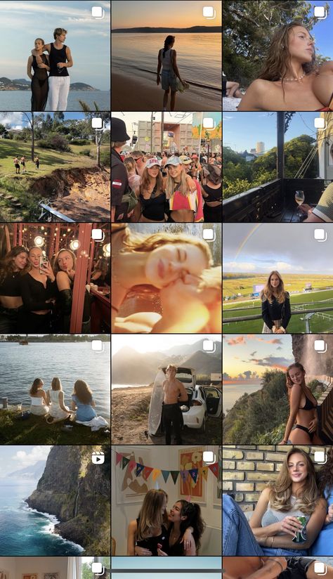 Instagram Polaroid Feed, How To Post On Instagram Pictures, Beachy Instagram Feed, Aesthetic Instagram Profile Ideas, Instagram Edit Ideas, Summer Insta Feed, Ig Story Layout Ideas, Instagram Feed Ideas Aesthetic, Instagram Grid Ideas