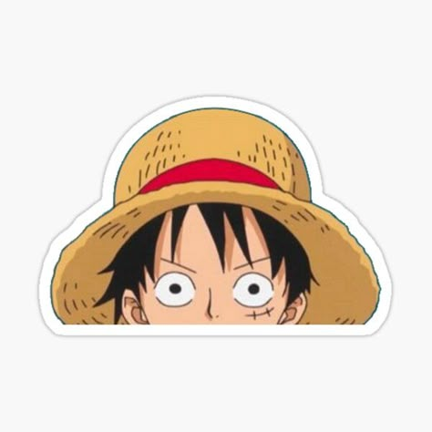 Peeker Sticker, Penanda Buku, Cute Laptop Stickers, One Peice Anime, Unique Sticker, Kawaii Stickers, Anime Stickers, Anime One, Monkey D Luffy