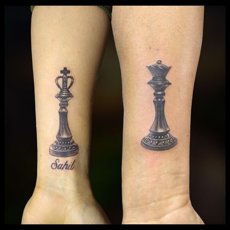 Couple Tattoo Design |   couple tattoos unique meaningful words King Queen Chess Tattoo, Chess King Tattoo Design, Chess King And Queen Tattoo, King And Queen Chess Piece Tattoo, Unique Meaningful Words, Queen Chess Piece Tattoo, Tattoos Unique Meaningful, Couple Tattoo Design, Chess Piece Tattoo