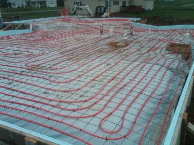 Concrete floor heating has many advantages over other types of heating systems. Learn why radiant heat in your concrete floor may or may not best for you. Concrete Flooring Ideas, Installing Heated Floors, Concrete Floors Diy, Hydronic Radiant Floor Heating, Heated Concrete Floor, Radiant Heating System, Concrete Flooring, Floor Heating Systems, Underfloor Heating Systems