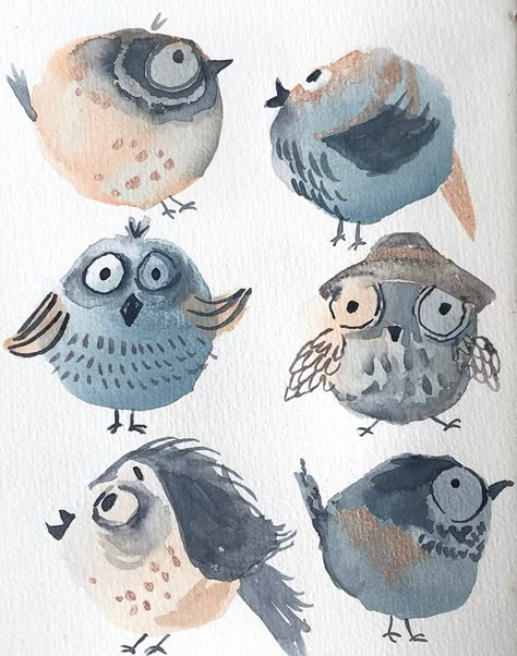 the pocket doodler | Créations CeeCee on Patreon Doodle Watercolor Illustrations, Watercolor Bird Art, Watercolor Kids Illustration, Cute Watercolor Doodles, Creative Watercolor Paintings, Cute Watercolor Paintings, Art Ideas Watercolor, Akvarel Illustration, Acrylic Illustration