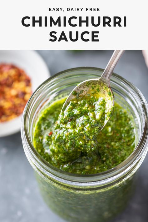 Cilantro Garlic Sauce Recipe, Garlic Cilantro Sauce, Easy Chimichurri Sauce, Healthy Sauce Recipes, Cilantro Garlic Sauce, Healthy Sauce, Chimichurri Sauce Recipe, Cilantro Recipes, Turkey Meatballs Baked