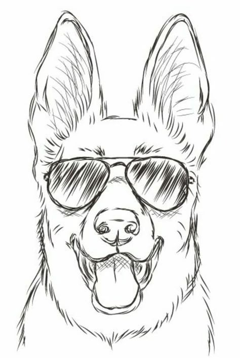 Animal Sketches Easy, Dog With Sunglasses, Cool Easy Drawings, Architecture Sketches, Drawing Eyes, Dog Sketch, 강아지 그림, Drawing Faces, Animal Sketches