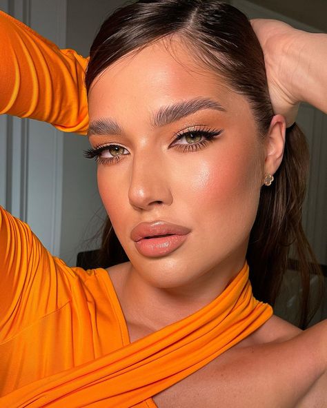 Makeup With Orange Dress, John Boy, Orange Makeup, Boy Hair, Makeup Makeover, Dress Makeup, Boy Hairstyles, Colorful Makeup, How To Make Hair