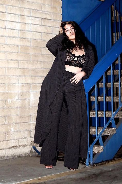 Plus-Size Fashion Bloggers and Models Bralette Outfit Plus Size, Black Bralette Outfit, Nadia Aboulhosn, Outfit Curvy, Outfit Plus Size, Fashion Nova Curve, Bralette Outfit, Fashion Blogger Outfit, Style Rules