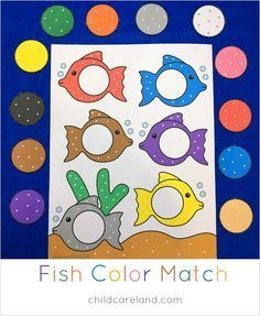 Fish Matching Game Free Printable, Preschool File Folder Games Free Printables, File Folders For Preschool, File Folder Activities Preschool, Color File Folder Games Free Preschool, Fun In The Sun Activities For Toddlers, Preschool Folder Games, Free File Folder Games For Preschool, Colour Games For Preschool