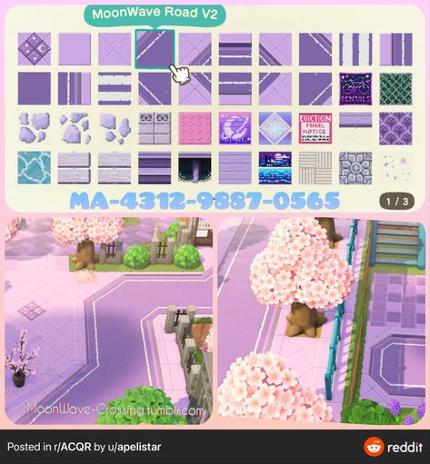 Acnh Steps Codes, Acnh Purple, Gaming Journal, Acnh Path, Ac Codes, Acnh Patterns, Animals Crossing, Stone Steps, Animal Crossing Memes