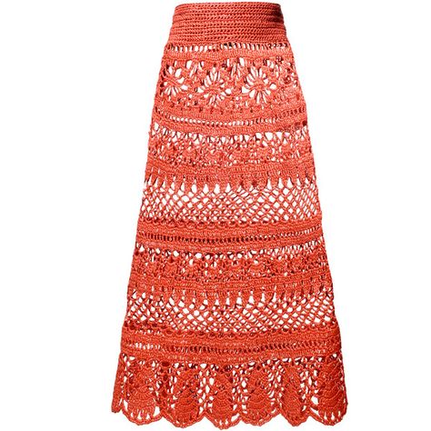 Dolce & Gabbana Crocheted Raffia Skirt (121,910 DOP) ❤ liked on Polyvore featuring skirts, red knee length skirt, crochet skirt, raffia skirt, dolce&gabbana and dolce gabbana skirts Corak Krusye, Crochet Skirt Outfit, Crocheted Skirt, Crochet Maxi Skirt, Crochet Skirt Pattern, Dolce And Gabbana Fashion, Long Gowns, Mode Crochet, Easy Crochet Baby