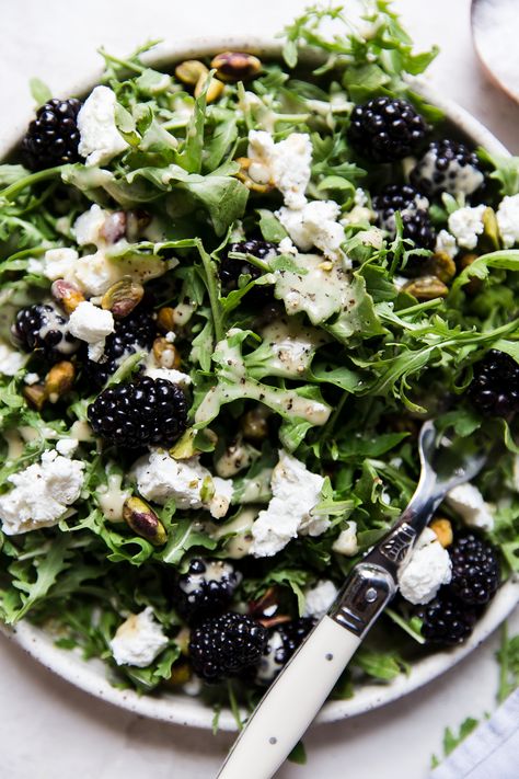 Salad Blackberries, Blackberry Goat Cheese, Blackberry Salad, The Modern Proper, Modern Proper, Cheap Clean Eating, Summer Salads With Fruit, Best Salad Recipes, Vinaigrette Recipes