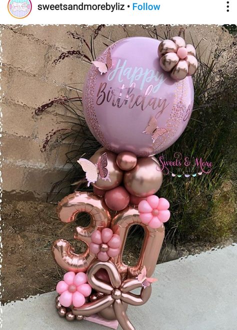 30th birthday Balloon Centerpiece Balloon 30th Birthday, Small Birthday Balloon Arrangement, 30 Birthday Balloon Bouquet, 60 Balloon Bouquet, 30th Birthday Balloon Bouquet, Bday Balloon Bouquet, 40 Balloon Bouquet, Birthday Balloon Bouquet For Her, 30 Birthday Balloon Ideas