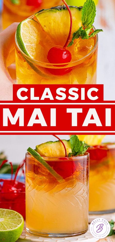 My Thai Drink Recipe, Monkey Pod Mai Tai Recipe, Virgin Mai Tai Recipe, Mai Tai Mocktail Recipe, Good Cocktail Drinks, Mia Tia Drink Recipe, Mi Tia Drink Recipe, Easy Tiki Drinks, Maitai Cocktail Recipe