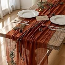 Fall Table Runner, Friendsgiving Party, Tafel Decor, Fall Table Runners, Fall Table, Bridal Shower Party, Cheese Cloth, Thanksgiving Table, Thanksgiving Decor