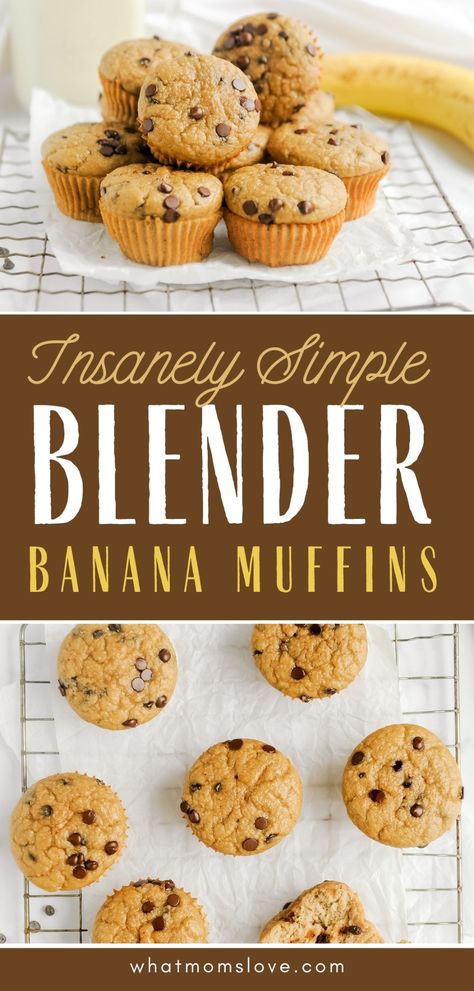 Banana Oat Chocolate Chip Muffins, Oat Chocolate Chip Muffins, Banana Oat Chocolate Chip, Blender Muffin, Healthy Toddler Muffins, Toddler Muffins, Baby Muffins, Healthy Muffin, Blender Muffins