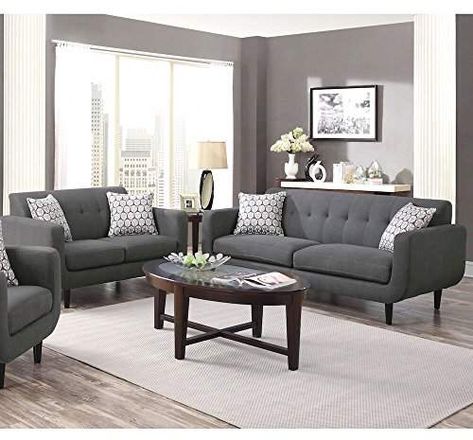 INFINI FURNISHINGS Sofa & Loveseat Set Blue Sofa Set, Sofa Kulit, Sofa Arrangement, Sofa And Loveseat Set, Set Sofa, Room Deco, Blue Sofa, Living Room Set, Farmhouse Living