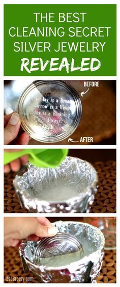 Removing Tarnish From Silver, Homemade Jewelry Cleaner, Jewelry Cleaner Diy, Cleaning Silver, Homemade Toilet Cleaner, Upcycling Design, Cleaning Painted Walls, Clean Jewelry, Silver Jewelry Cleaner