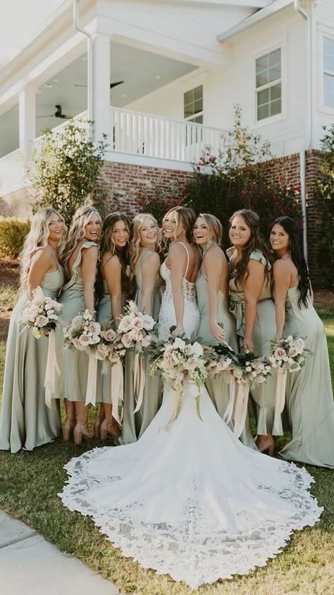 Mermaid Light, Sage Bridesmaid Dresses, Sage Green Bridesmaid Dress, Sage Wedding, Sage Green Wedding, Green Bridesmaid, Green Bridesmaid Dresses, Long Bridesmaid Dress, Satin Bridesmaid Dresses