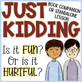 This resource is a set of activities to use as a companion to Trudy Ludwigs Just Kidding OR as a standalone lesson. It's a great SEL lesson on mean or hurtful teasing vs. being funny in ways where everyone has fun. Ever have a group of students doing a lot of roasting or trying to make everyone laugh by being mean? This lesson helps! It is also available as part of my Trudy Ludwig Companion Lessons Bundle.Lesson includes: Written plan with ASCA behaviors/mindsets and CASEL competencies Discussio School Counseling Office, Social Skills Lessons, School Counseling Lessons, Social Emotional Activities, Social Skills Groups, Kindness Activities, Counseling Lessons, Guidance Lessons, Elementary Counseling