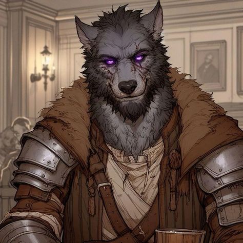 Reddit - Dive into anything Wolffolk D&d, Dnd Werewolf, Werewolf Portrait, Werewolf Character, Werewolf Aesthetic, Pathfinder Character, Humanoid Creatures, Rpg Map, Legendary Creature