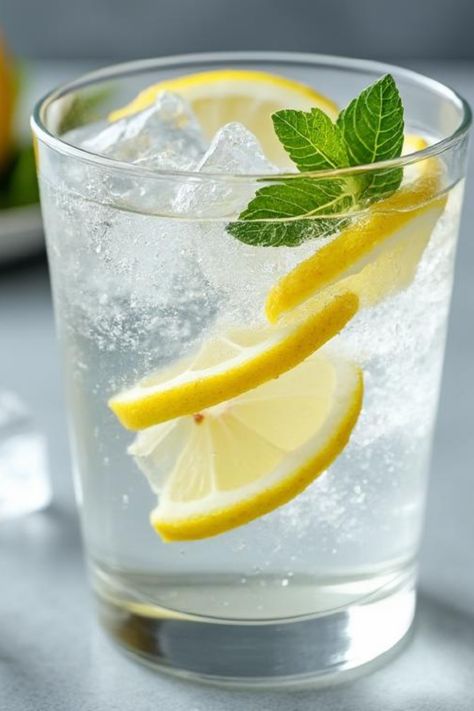 If you're a fan of refreshing highball cocktails, you'll love making a classic Gin Tonic! This easy cocktail has a fascinating history, dating back to 19th-century British India. The perfect blend of vibrant gin and tonic water topped with ice creates a bubbly treat that's great any time. Garnish it with a slice of lime or a sprig of rosemary for an extra pop of flavor. Join the fun cocktails party with this timeless drink. Just a few simple ingredients left to stir your perfect Gin Tonic at home! Tonic Water Recipe, Gin And Tonic Recipe, Gin Tonic Cocktail, Gin Tonic Recipe, Gin Based Cocktails, Gin And Soda, Highball Cocktail, Iced Tea Cocktails, Cocktails Party