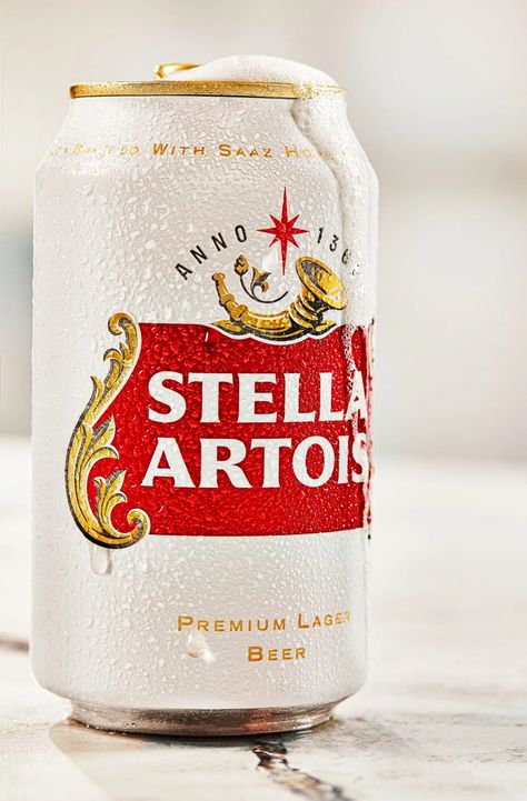 Beer Can Photography, Stella Beer, Drinks Photo, Photo Advertising, Drinks Photography, Beer Advertising, Test Shoot, Stand Ideas, Drink Photo