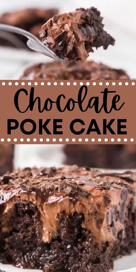 Muffin Ideas, Buttermilk Chocolate Cake, Ruffled Apron, Poke Cake Recipe, Chocolate Poke Cake, Dinner Desserts, Cake Rolls, Chocolate Sheet Cake, Dessert Simple