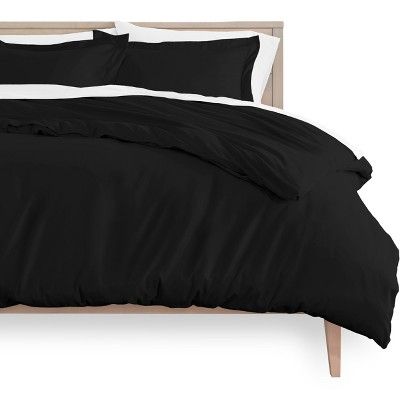 Bare Home Microfiber Duvet Cover And Sham Set Queen Black : Target Black Duvet, Contemporary Duvet Covers, Best Duvet Covers, Full Duvet Cover, Elegant Color, Duvet Bedding, Duvet Covers Twin, Comforter Cover, Soft Duvet Covers