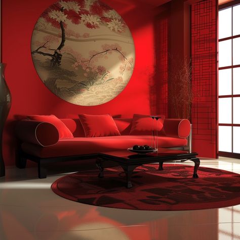 Dive into Romantic Ruby Hues with our Red Living Room Bliss. These vibrant tones create an inviting ambiance for relaxation. Cob House Interior, Bold Home Decor, Red Items, Red Living Room, Red Can, Living Room Red, Cob House, Traditional Living Room, Contemporary Living Room