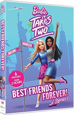 Amazon.com: Barbie: It Takes Two - Best Friends Forever : America Young, Tatiana Varria, Daysha Ligeon, Nicolas Roye, Kirsten Day, Cassandra Lee Morris, Scott Pleydell-Pearce, Larry Anderson, Dom MacKinnon, Cassandra Mackay: Movies & TV Wallpaper For Best Friends, Barbie It Takes Two, Cassandra Lee, Disney Barbie Dolls, 90s Cartoon, Tv Animation, Movie Marathon, It Takes Two, Two Best Friends