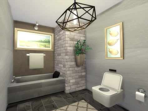 Blox Burg Bathroom Ideas, Aesthetic Sims 4 House Interior, Bloxburg Guest Bathroom, Sims 4 Aesthetic Bathroom, Roblox Bathroom Ideas, The Sims 4 Family Ideas, Sims 4 Interior Design Ideas Bathroom, Small Bloxburg Bathroom Ideas, Roblox Bathroom Ideas Bloxburg