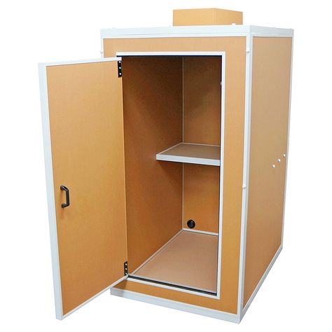 The Danbocchi is a personal soundproof booth that's made in Japan from reinforced, dual-layered honeycomb cardboard that can surprisingly reduce noises from inside the box nearly 30 decibels on the outside. Office Booth, Diy Storage Boxes, Soundproof Room, Small Home Offices, Studio Room, Study Desk, Sound Proofing, Diy Storage, Small Apartments