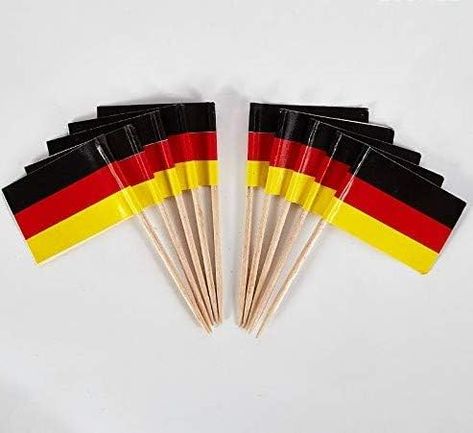 Amazon.com | JAVD CYPS 100 Pcs Germany Flag German Toothpick Flags, Small Mini Stick Cupcake Toppers German Flags,Country Picks Party Decoration Celebration Cocktail Food Bar Cake Flags: Cocktail Picks Sushi Cupcakes, Cocktail Food, Bar Cake, Cupcake Birthday Party, Dessert Table Decor, Food Bar, Germany Flag, German Flag, Cocktail Picks