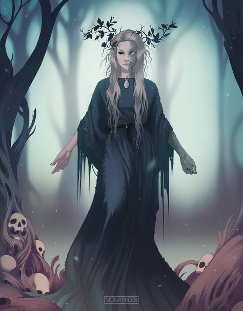 Hel Goddess, Norse Goddess, Norse Myth, Norse Vikings, Mythology Art, Witch Art, Goddess Art, Norse Mythology, Gods And Goddesses