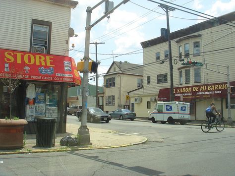 Street corner in Paterson, NJ via Flickr Sustained Investigation, Paterson Nj, Street Corner, Historical People, Phone Cards, Great Falls, Woodstock, East Coast, Places Ive Been